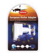 Visitor Travel Adapters Perfect Travel Accessories UK Visitor Adapter Ideal for all travellers visiting the UK EU Visitor Adapter Ideal for all travellers visiting Europe High Current European