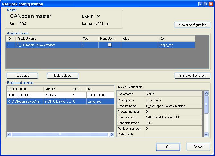 4.5 Master configuration - In the [I/O Driver] screen, click [Settings]. 4.5.1 Setting a baud rate In the Master configuration, you can make baud rate settings.