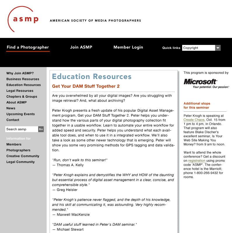 Page 12 Education with Sidebar and Sponsor Logo For Education Resources with Sidebar and Sponsor Logo use one Column with Sidebar Template (see page 7) Sponsor logos should be
