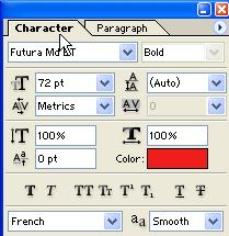 Text Color The color of the text can be changed at any time. Select the type layer to be changed from the Layers Palette and select the Type tool from the toolbox.