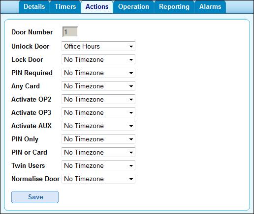 Step 3: Select desired door Step 4: Select Timers tab Step 5: Enter new time. Step 6: Save 9.