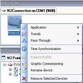 Figure 15: Device View Right-Click Menu Items The right-click options include the following: Add Devices - opens the Scan window.