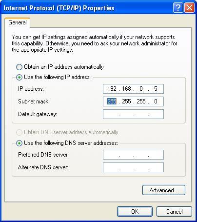 Figure: PC IP address setting. 5. Basic configure 5.1.