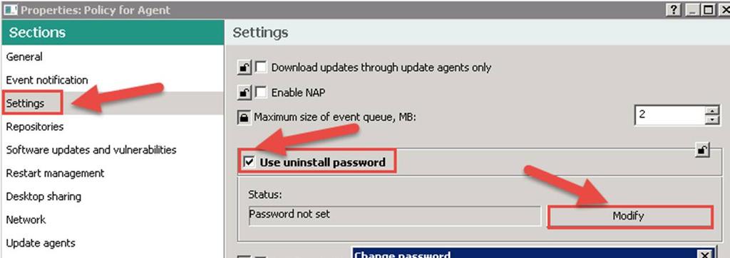 Để đặt password không cho User tự
