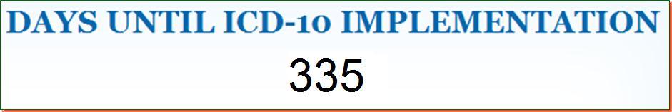 ICD-10 news ICD-10 implementation Countdown as of November 1, 2013 ICD-10 IMPLEMENTATION IS
