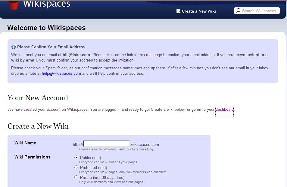 Working with Wikispaces Create an Account 1. Go to http://www.wikispaces.com/ 2.
