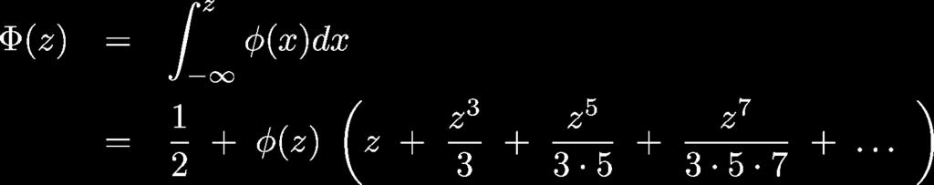 Gaussian Cumulative Distribution Function Goal. Compute Gaussian cdf Φ(z). Challenge.
