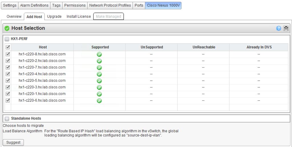 Select only vmnic4, vmnic5, vmnic6, and vmnic7. For vmnic4 and vmnic5, change the profile to the system-uplink profile.