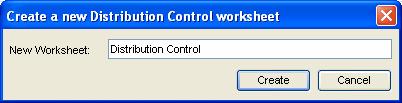 Create a Distribution Control Worksheet 14 4 Create a Distribution Control Worksheet The columns on a distribution control worksheet are predefined by Global and should not be changed.