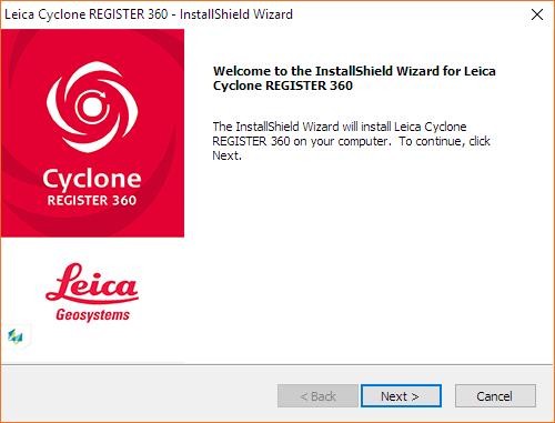 Installation NOTE! You must have Administrative privileges on your computer to correctly install and license Cyclone REGISTER 360. 1.