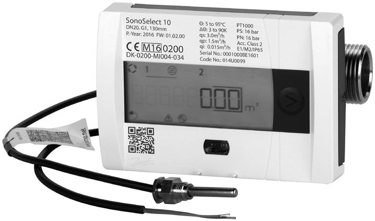 SonoSelect 10 and SonoSafe 10 energy meters Description The Danfoss SonoSelect 10 and SonoSafe 10 are ultrasonic compact energy meters intended for measuring energy consumption in heating