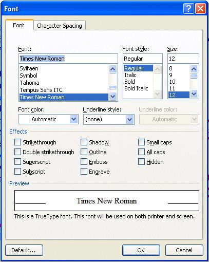 Font Notice, in the Font Group area (above), you have the most used Font features. However, if you desire all of the font features, just click the Open Group arrow to the right of Font.