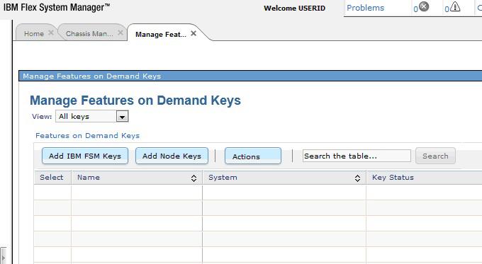 Using IBM Flex System Manager to manage Features on Demand actiation keys You can use IBM Flex System Manager to manage Features on Demand actiation keys and perform the following tasks: Display the