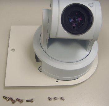 The photo here shows the camera and the two types of screws used. The ones on the left are the original ones used to link the mount plate with the mount kit / L type wall mount.