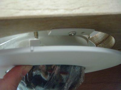 Step 5: Slip the front cover up onto the flush mount