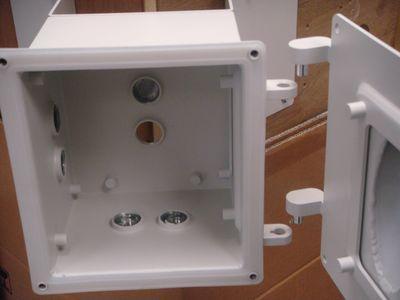 mount kits. The junction box can be used sideways to connect to the wall, or used as a suspension point from the ceiling.