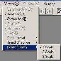 1) Select Viewer Scale display and set the number of scales.