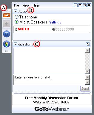 com Using GoToWebinar (Basics) To minimize (or expand) the control panel, click on the orange box with the white arrow.