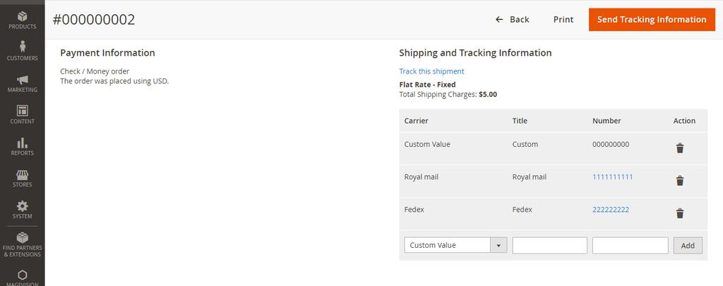 Track shipments from Magento admin www.magevision.