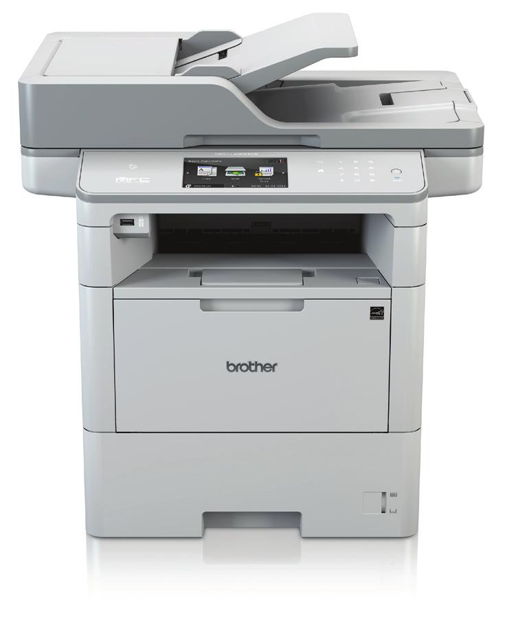 MFC-L6900DW Brother All-In-One Mono Laser Printer The all round workgroup performer is here Ideal for: Print Copy Scan Fax Up to 20 users Printing up to 10k pages a month Built for Business, this