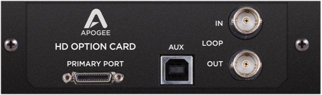 Option Cards The Symphony I/O Mk II has one Thunderbolt Card slot & one Option Card slot. A Symphony I/O Mk II can be configured with just the Thunderbolt Card, just an Option Card, or both.