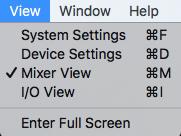 I/O View - Choose this menu item to open the I/O View of the Primary Window Enter