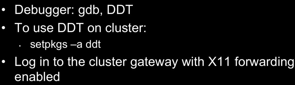 a ddt Log in to the cluster