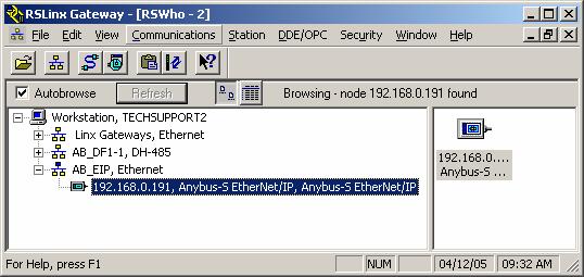 Ethernet port is identified right click on this and add a new module.