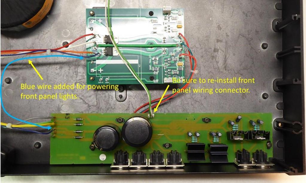 11. Re-install the original Naim circuit board with (5) screws. 12.