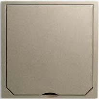 BOWA.112 METAL Cover 112 x 112 mm COVER WITH HINGED LID STAINLESS STEEL, MATT