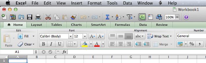 Creating a New Workbook When you open Microsoft Excel, the application automatically opens a new workbook for you. Workbook 1 will be displayed above the Standard Toolbar to indicate this.