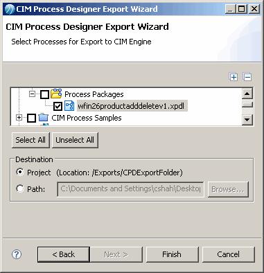 You can either export it to the default projects export folder, or to a file. Click Finish. 5.