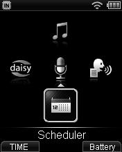 Displaying the schedule screen Operating the schedule screen Schedule This recorder has a voice memo function that allows you to record a one-minute voice memo on a specified date and time.