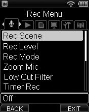 Menu Setting menu items Basic operation Menu items are arranged by tabs, letting you quickly set desired items by selecting a