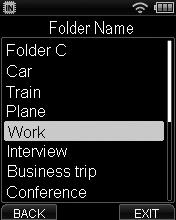 Recording menu [Rec Menu] 5 Recording menu [Rec Menu] 72 Changing the folder name [Folder Name] You can change the name [Folder A] to [Folder E] for voice recording.