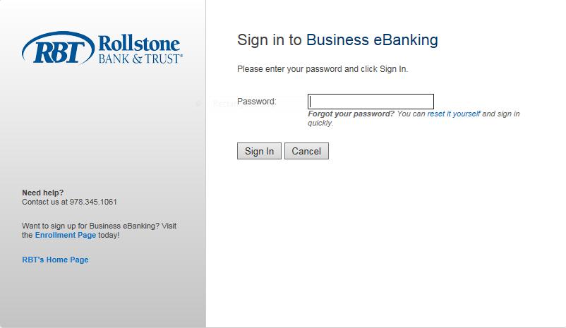 Alternatively, you may go directly to the URL /Internet address for BeB, https://rollstonebank.ebanking-services.com.