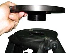 Unfold tripod, Remove Threaded ring from adapter plate (Fig. 1) 2.