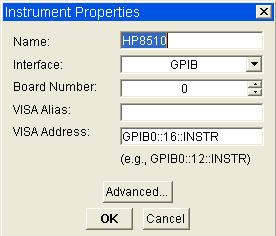 0 Runtime I/O Config 2. Click Find Instruments. (See image above) 3. Instrument should appear in the list labeled as newinstrument. (See image above) 4.