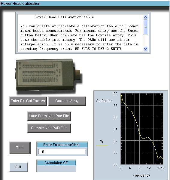 Power Sensor Calibration The Power Head / Sensor calibration menu is located in the Scalar Calibration section.