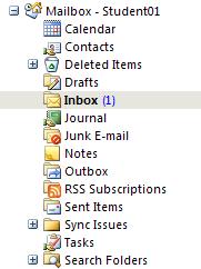 Slide 7 Outlook Folders Click the Folder List icon in
