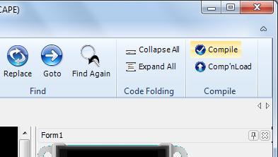 On the ViSi window Home ribbon in WS4 click the Compile button.