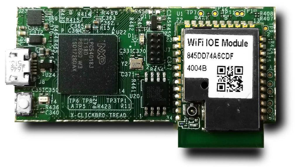 1. Introduction The LPC54018 IoT module, developed by NXP in partnership with Embedded Artists, is self-contained, high performance, IEEE802.