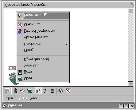 The options in the library context menu refer to that particular library.