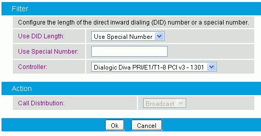 Simple configuration method The Simple configuration method uses only the Diva Media Board internal configuration Direct Inward Dialing (DID) to allow the