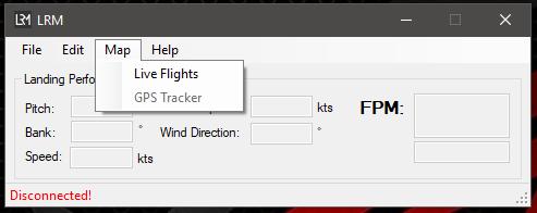 THE MAP MENU MAP > LIVE LANDINGS Like with previous versions of the LRM client, the Live landings option opens the PC s default browser and shows a map of all aircrafts online.
