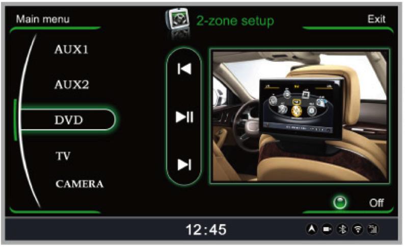 - Ability to configure the send videos or movies on external displays (Supports headrests for example).