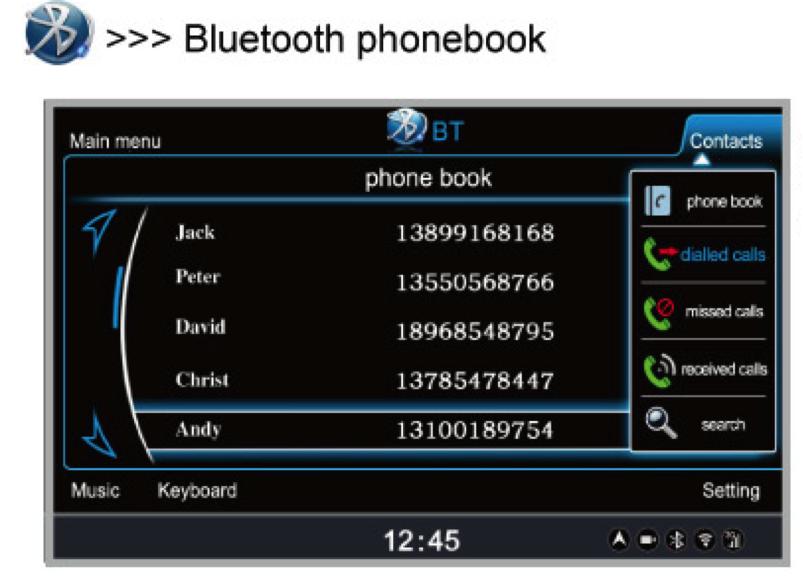 - Caller ID, phonebook recovery and incoming / outgoing calls.