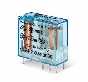 40 Series - Miniature PCB/Plug-in relays 8-10 - 12-16 40 Ordering information Example: 40 series PCB relay, 2 CO (DPDT), 230 V C coil. B C D 4 0. 5 2. 8. 2 3 0. 0 0 0 0 Series Type 1 = PCB - 3.