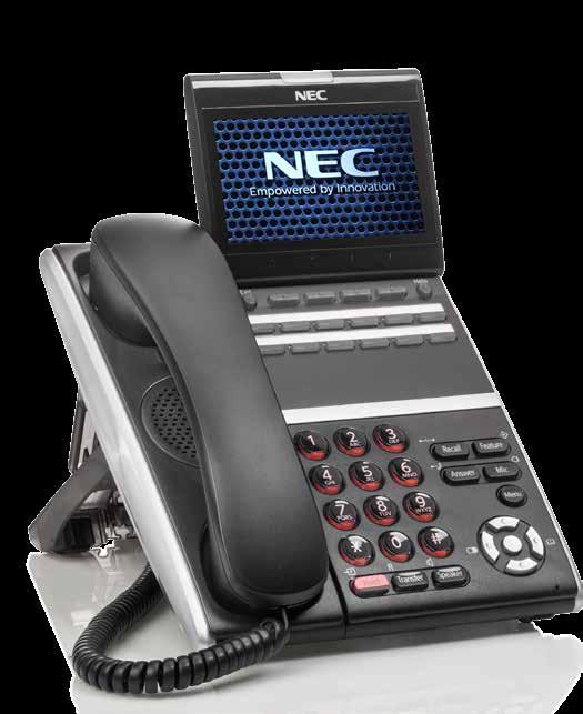 NEC UNIVERGE Desktop Telephones Elegantly Designed & Feature Packed Full Colour or Grey Scale LCD Call Data: Time & Date, Extension Name and number and incoming Call Info Data: XML