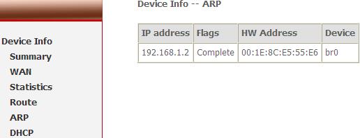 9.5 ARP This page displays NWAR3600 s